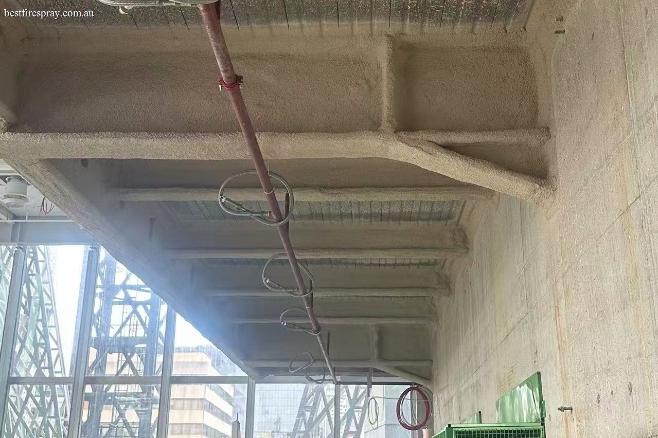 Vermiculite spray fire protection